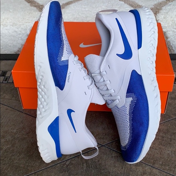 •NIKE ODYSSEY REACT 2 FLYKNIT VAST GREY/GAME ROYAL - Picture 12 of 16